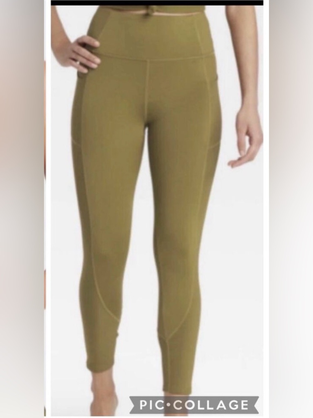 Joy Lab High-Rise 7/8 olive Green  Leggings, size: Medium